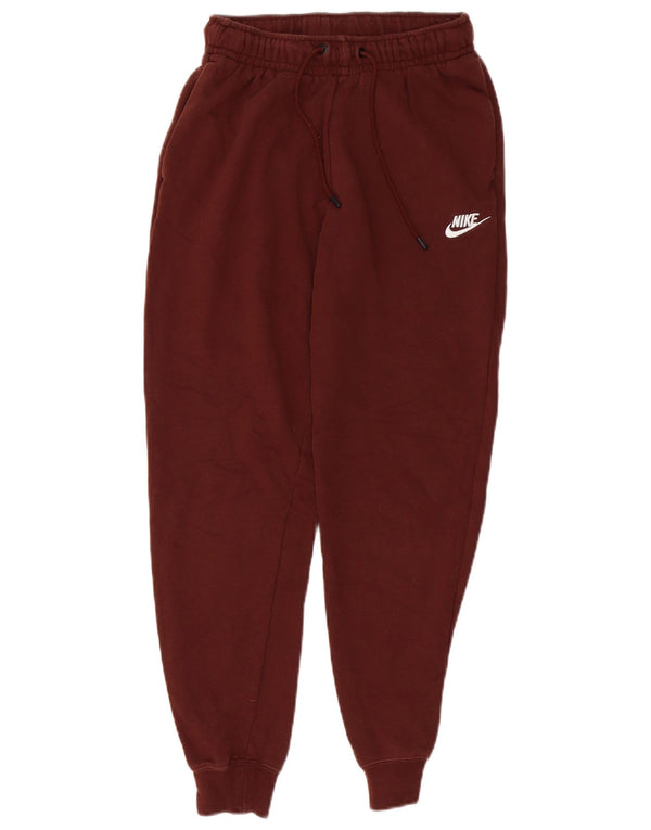 Nike Womens Tracksuit Trousers Joggers UK 4 XS Brown Cotton