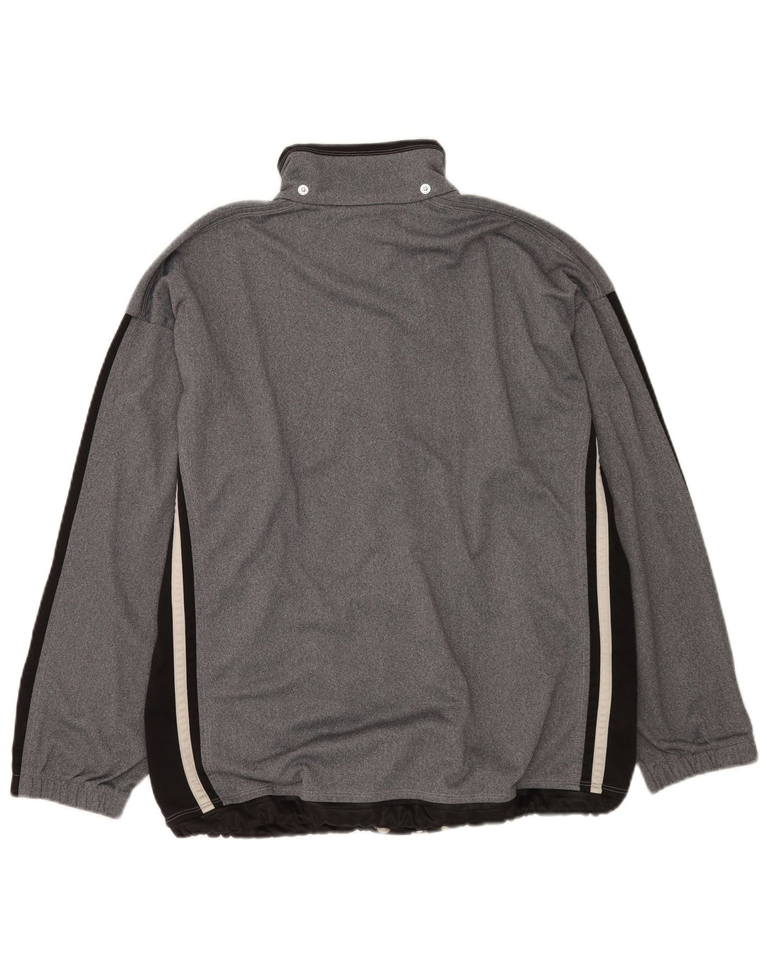 Diadora Womens Oversized Tracksuit Top Jacket UK 18 XL Grey Colourblock