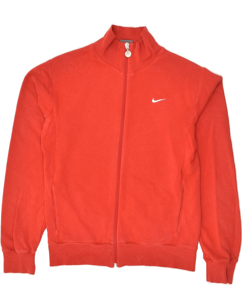 NIKE Womens Tracksuit Top Jacket UK 10/12 Medium Red Cotton | Vintage Nike | Thrift | Second-Hand Nike | Used Clothing | Messina Hembry 