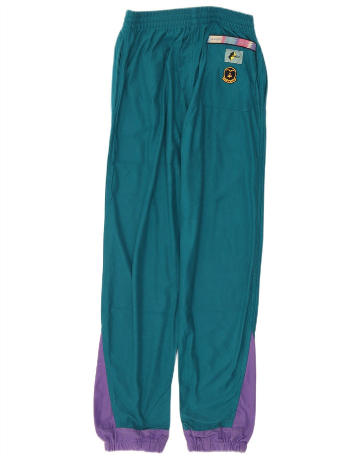 Vintage Mens Graphic Full Tracksuit Small  Green Colourblock Polyester