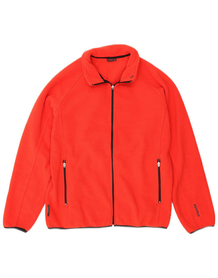 INVICTA Mens Fleece Jacket Large Red Polyester