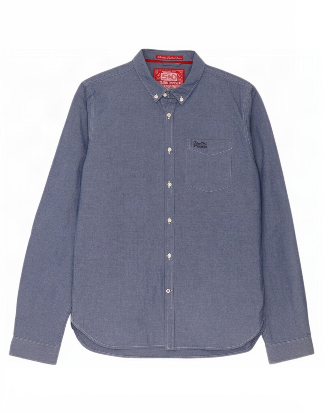 Superdry Mens Shirt XL Blue Cotton