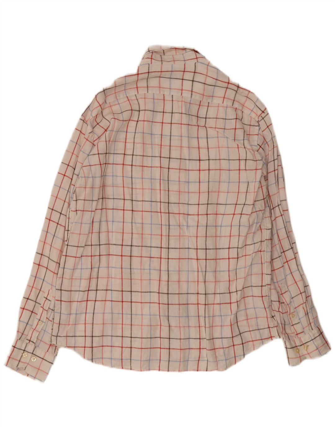 Gant Mens Slim Fit Shirt XL White Check Linen