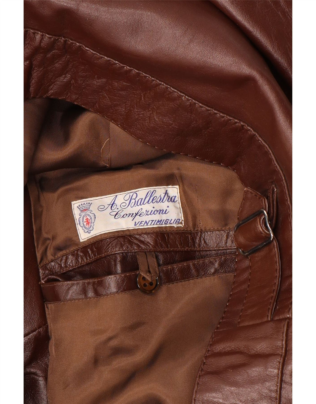 VINTAGE Mens Leather Jacket UK 38 Medium Brown