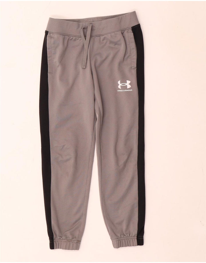 Under Armour Boys Tracksuit Trousers Joggers 7-8 Years Small Grey