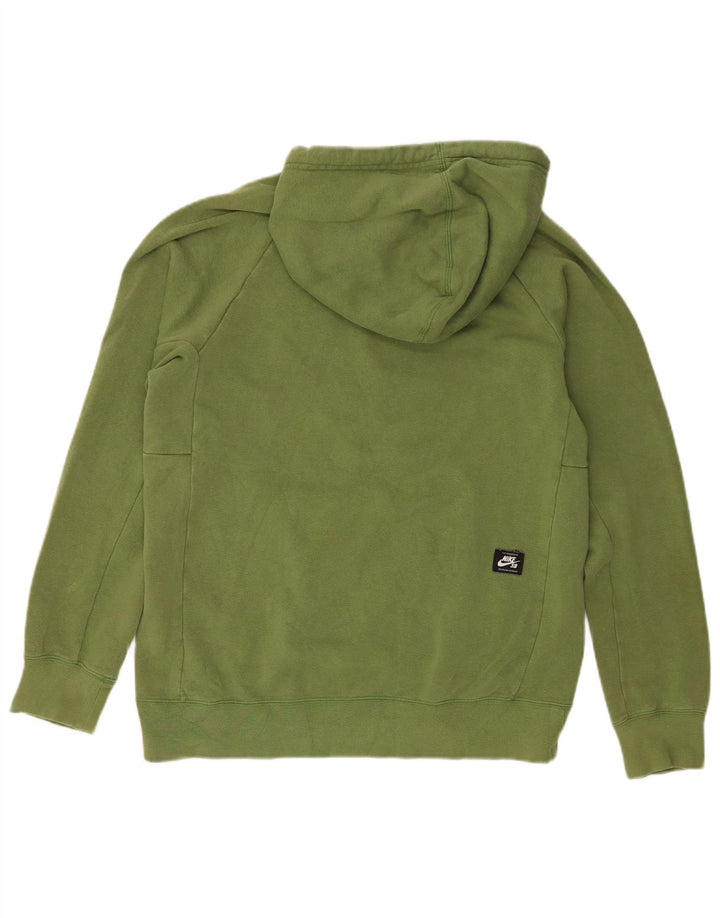 Nike Mens Graphic Hoodie Jumper Medium Green Cotton