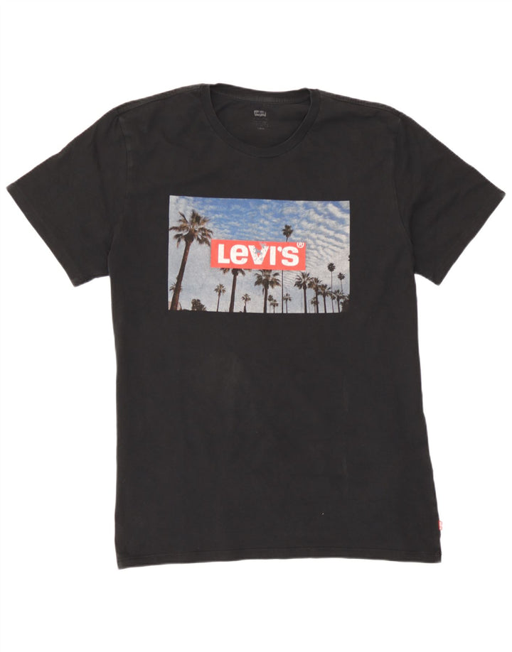 Levi's Mens Graphic T-Shirt Top Large Black Cotton