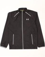 UNDER ARMOUR Mens Tracksuit Top Jacket Medium Black Polyester