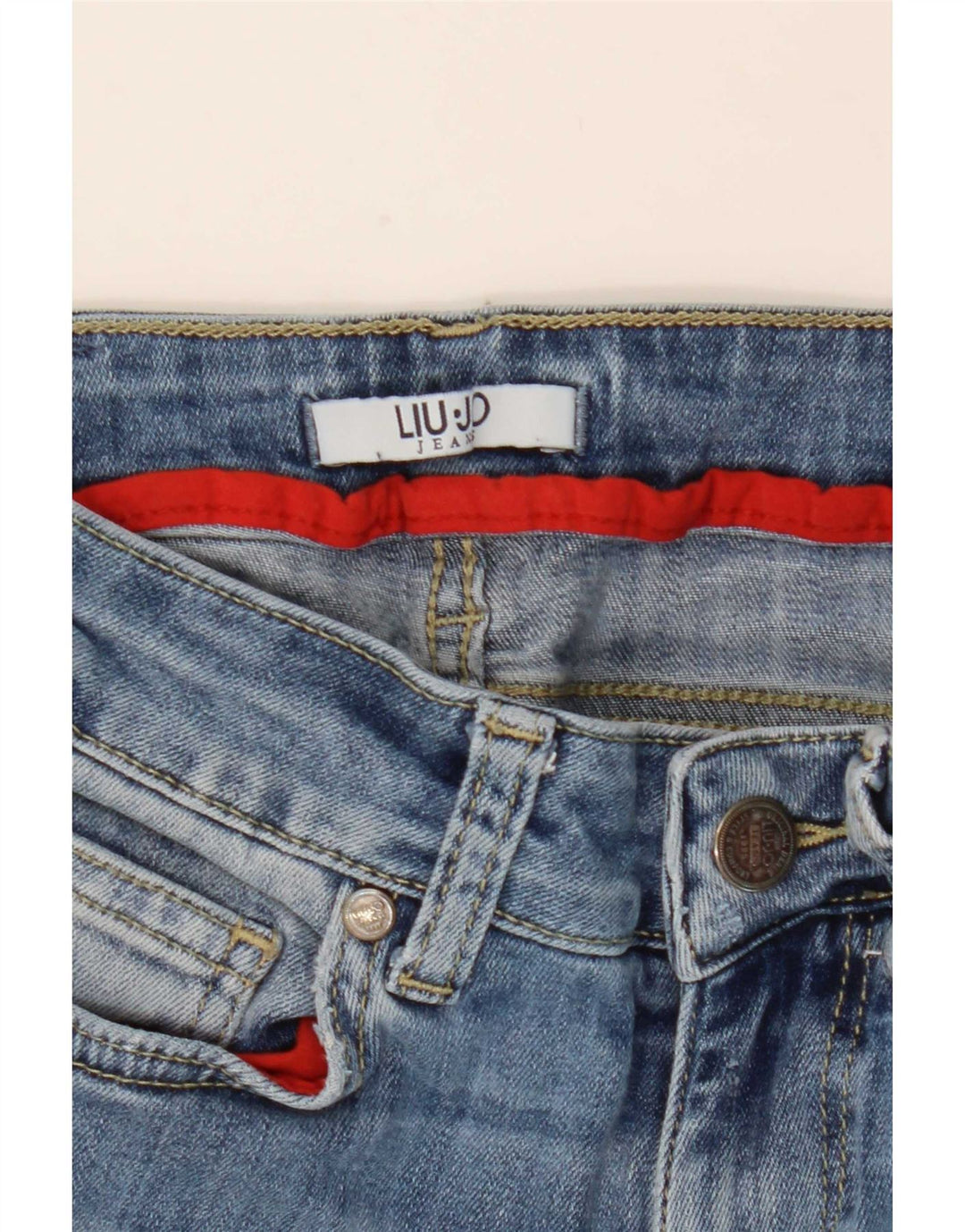 Liu Jo Womens Low Waist Straight Jeans W27 L30 Blue