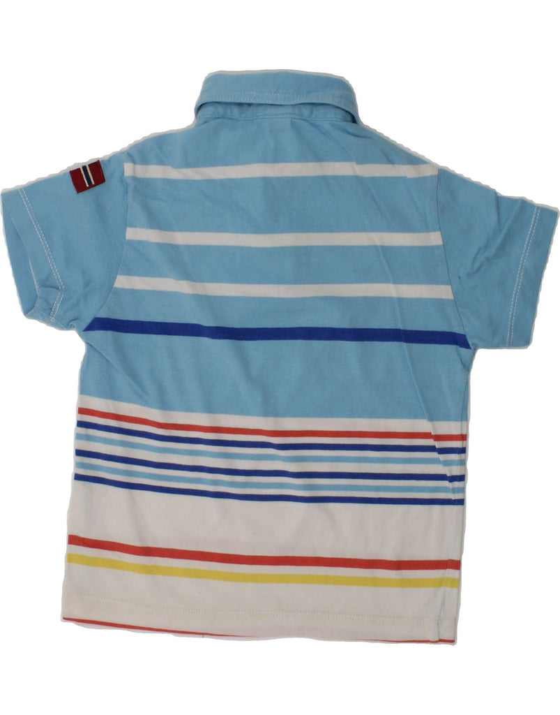 NAPAPIJRI Boys Graphic Polo Shirt 3-4 Years Blue Striped Cotton | Vintage Napapijri | Thrift | Second-Hand Napapijri | Used Clothing | Messina Hembry 