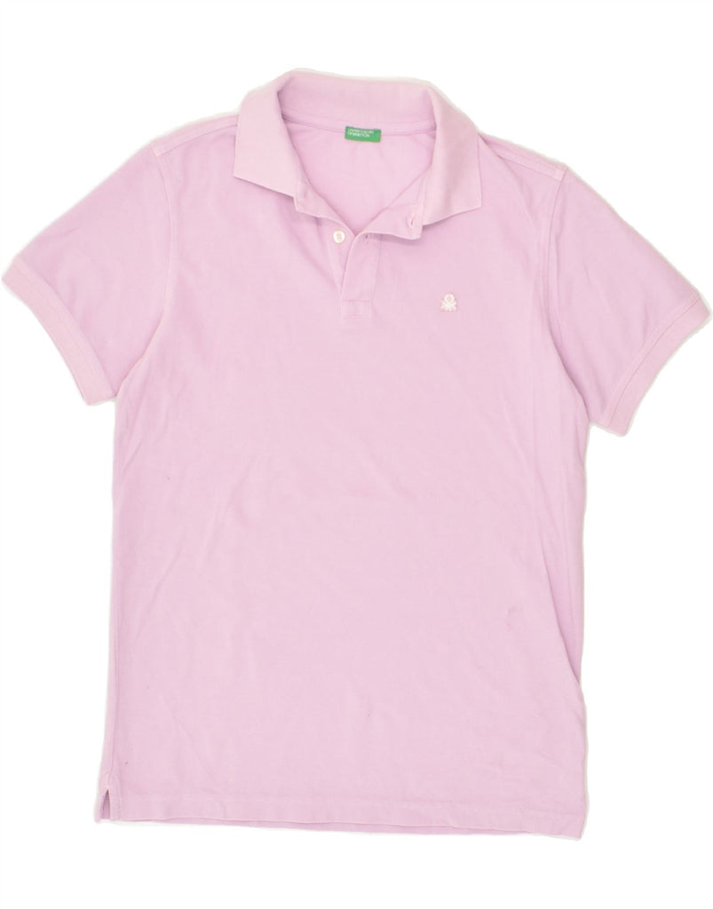 BENETTON Boys Polo Shirt 13-14 Years 3XL Pink Cotton | Vintage Benetton | Thrift | Second-Hand Benetton | Used Clothing | Messina Hembry 