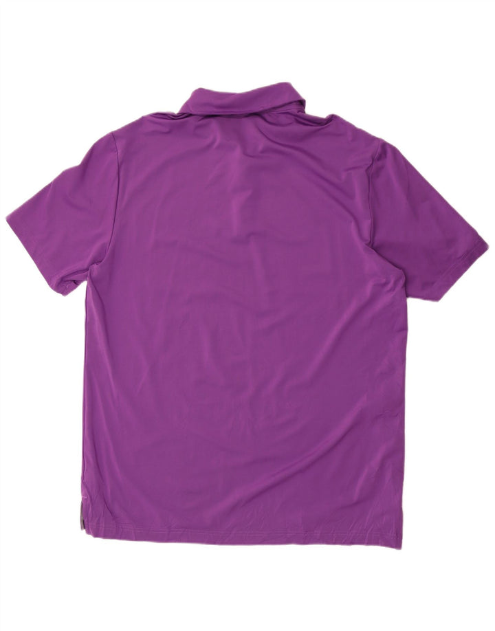 Adidas Mens Polo Shirt Large Purple Polyester