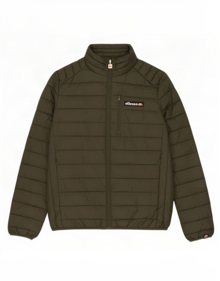Ellesse Mens Padded Jacket UK 40 Large Khaki Polyester