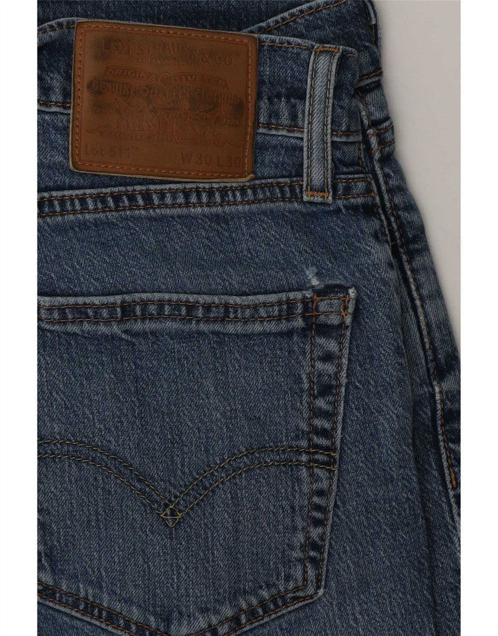 Levi's Womens 511 Slim Jeans W30 L30 Blue Cotton