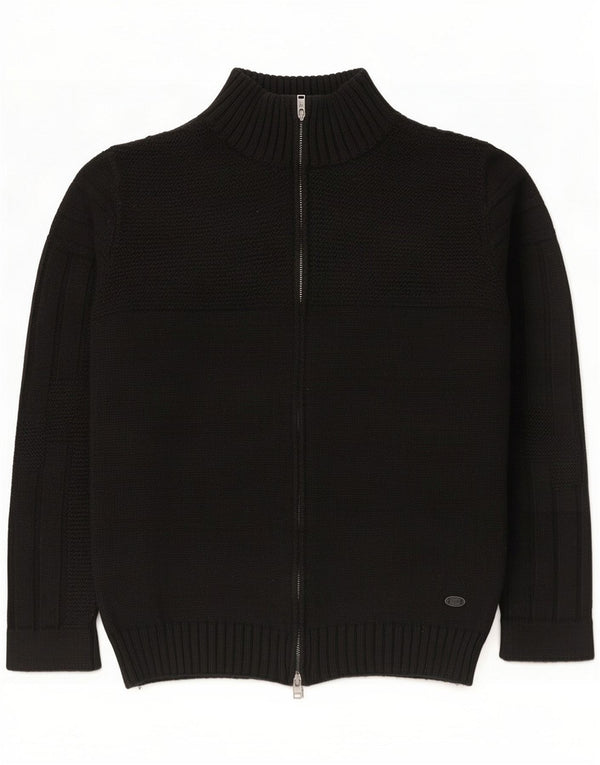Liu Jo Mens Cardigan Sweater Large Black Merino Wool