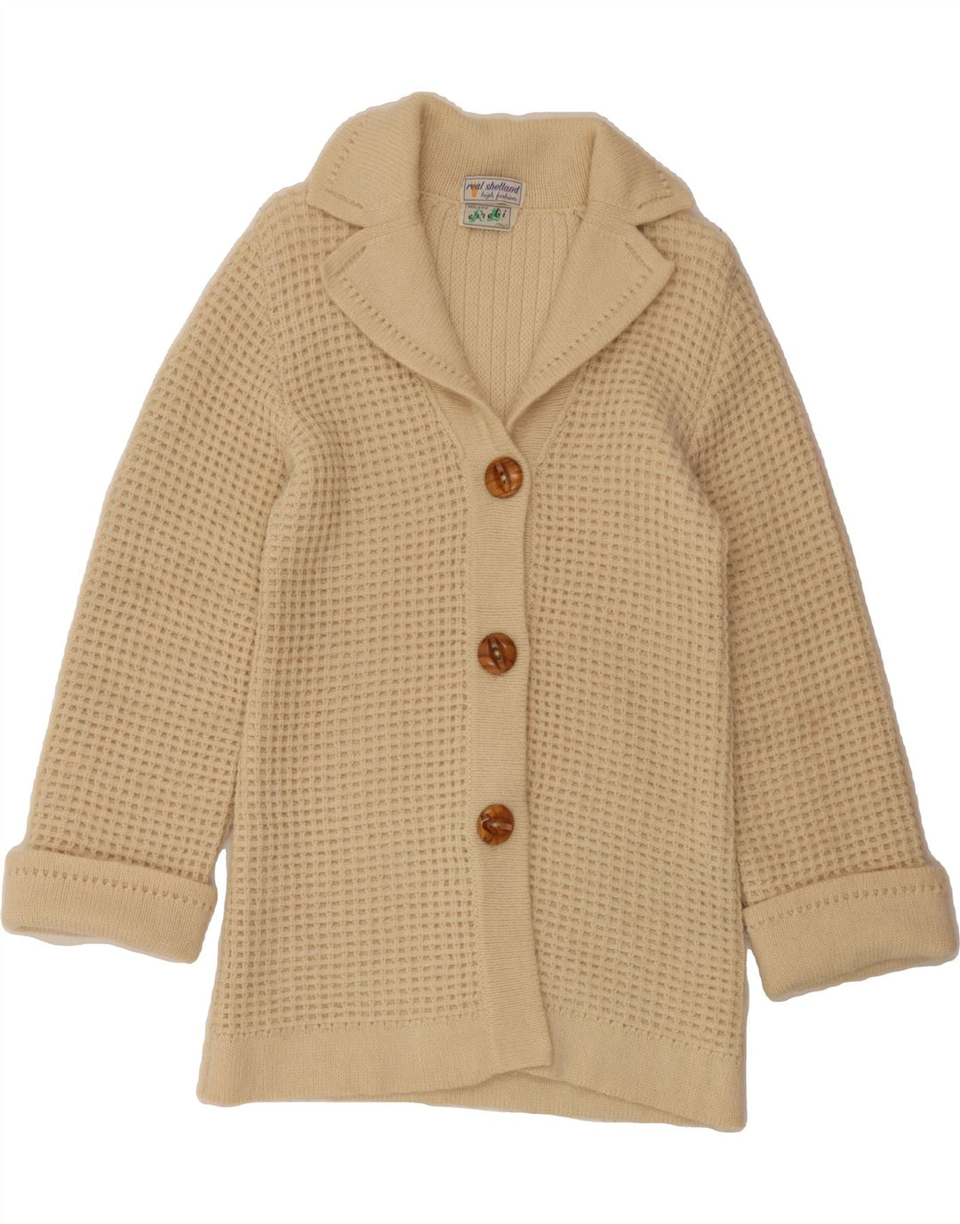 MAGLIERIA Womens Cardigan Sweater UK 14 Medium Beige Vintage Maglieria and Second-Hand Maglieria from Messina Hembry 