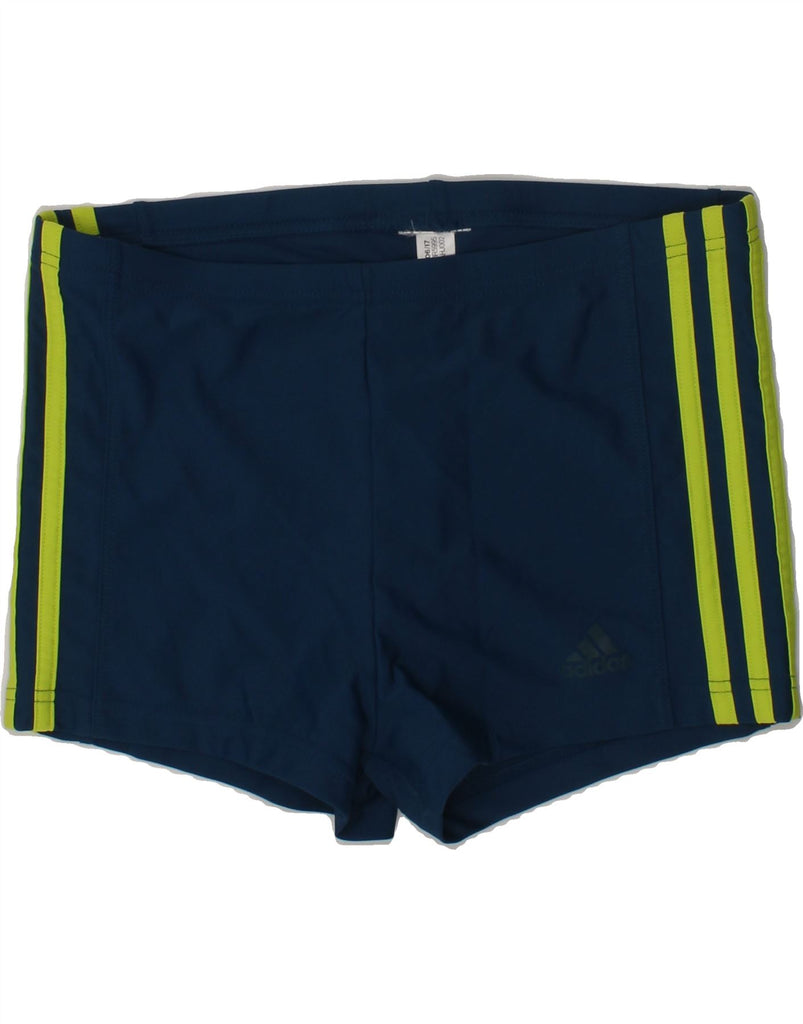 ADIDAS Boys Graphic Swimming Shorts 11-12 Years Navy Blue Vintage Adidas and Second-Hand Adidas from Messina Hembry 