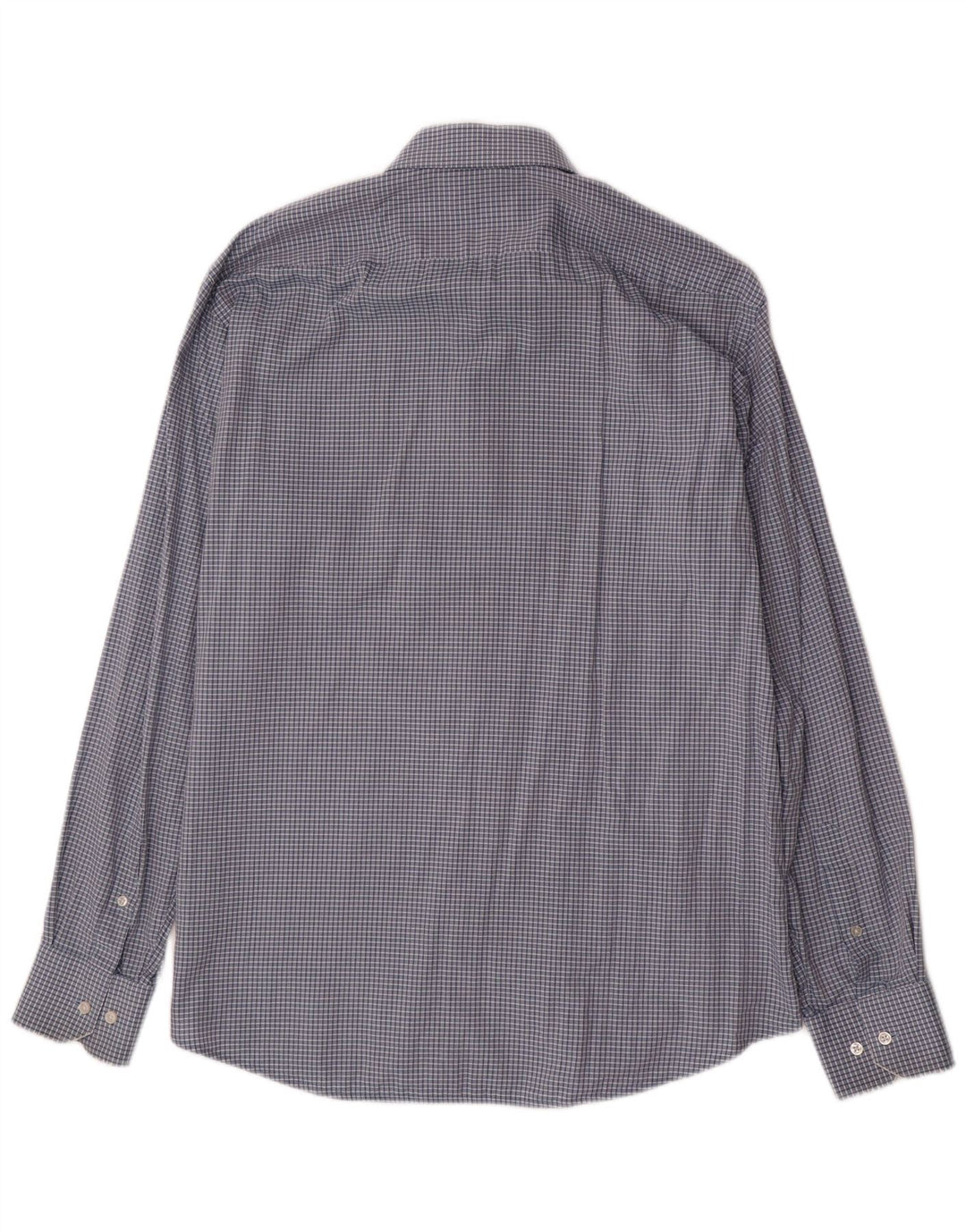 HUGO BOSS Mens Regular Fit Shirt Size 42 16 1/2 Large Blue Gingham