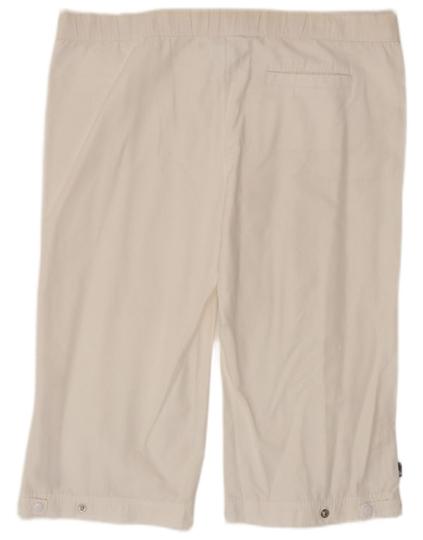 Adidas Womens Bermuda Shorts UK 14 Large W36  White Cotton