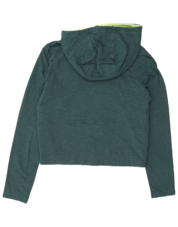 UNDER ARMOUR Womens Crop Hoodie Jumper UK 14 Medium Green