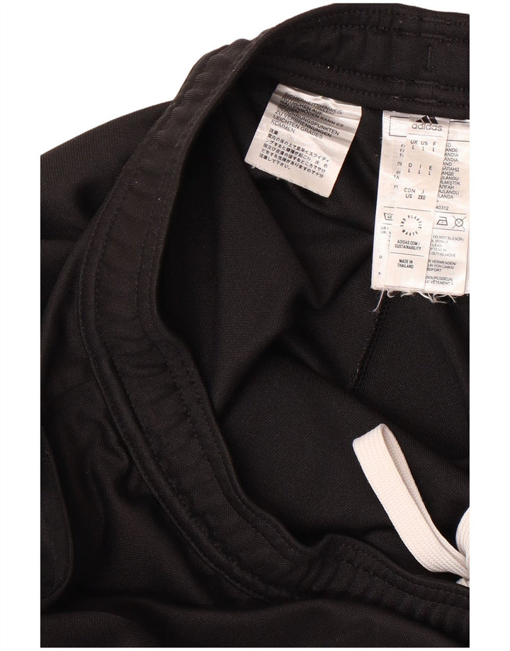 ADIDAS Mens Tracksuit Trousers Large  Black Polyester
