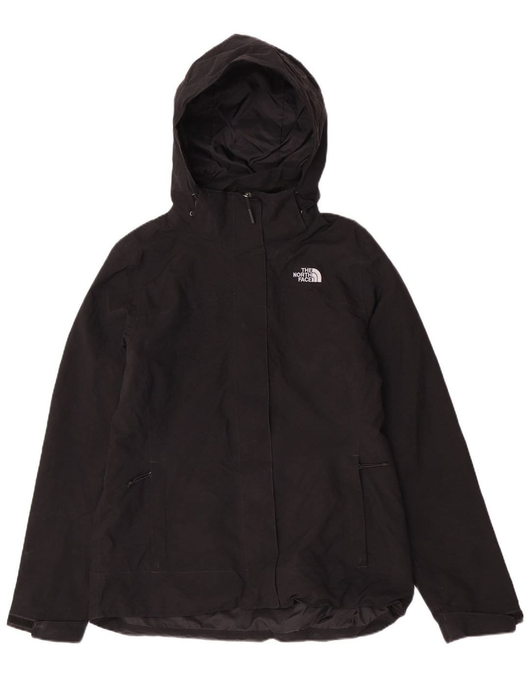 The North Face Womens Hooded Windbreaker Jacket UK 14 Medium Black