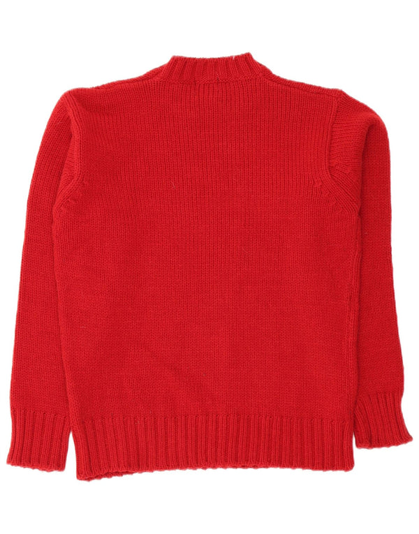 Energie Mens Turtle Neck Jumper Sweater Small Red Acrylic
