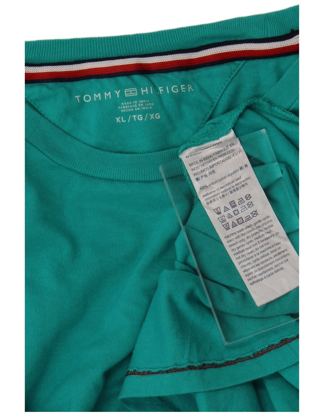TOMMY HILFIGER Mens T-Shirt Top XL Blue Cotton