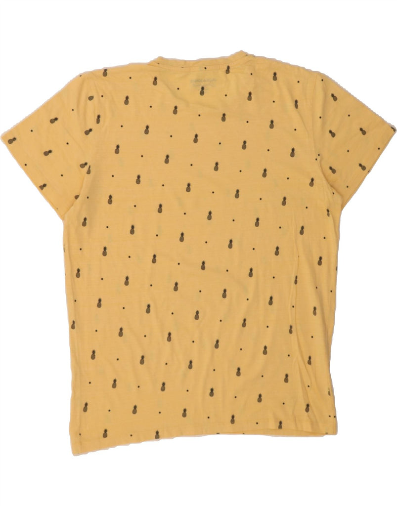 JACK & JONES Mens Graphic T-Shirt Top XL Yellow Spotted Vintage Jack & Jones and Second-Hand Jack & Jones from Messina Hembry 