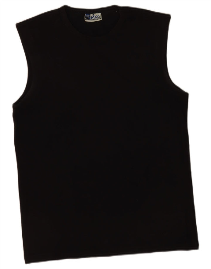 Asics Mens Vest Top Large Black Cotton