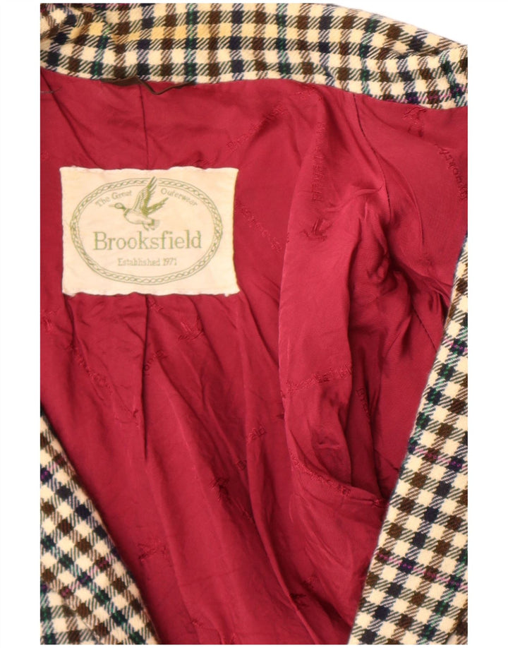 Brooksfield Mens 2 Button Blazer Jacket UK 38 Medium Multicoloured Gingham