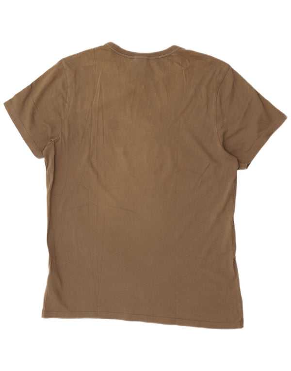 The North Face Mens Graphic T-Shirt Top Large Khaki Cotton