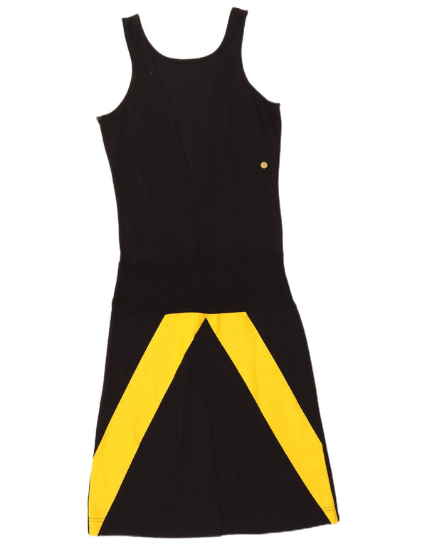 Puma Womens Sleeveless T-Shirt Dress UK 12 Medium Black Colourblock