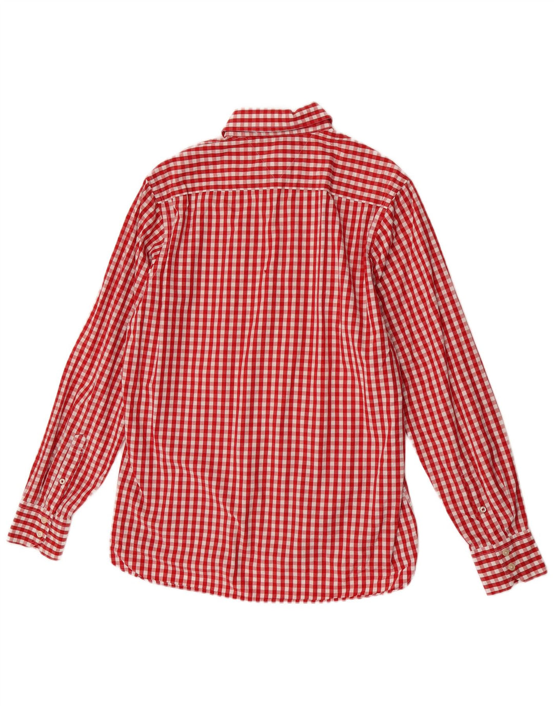 Tommy Hilfiger Mens Shirt Medium Red Check Cotton