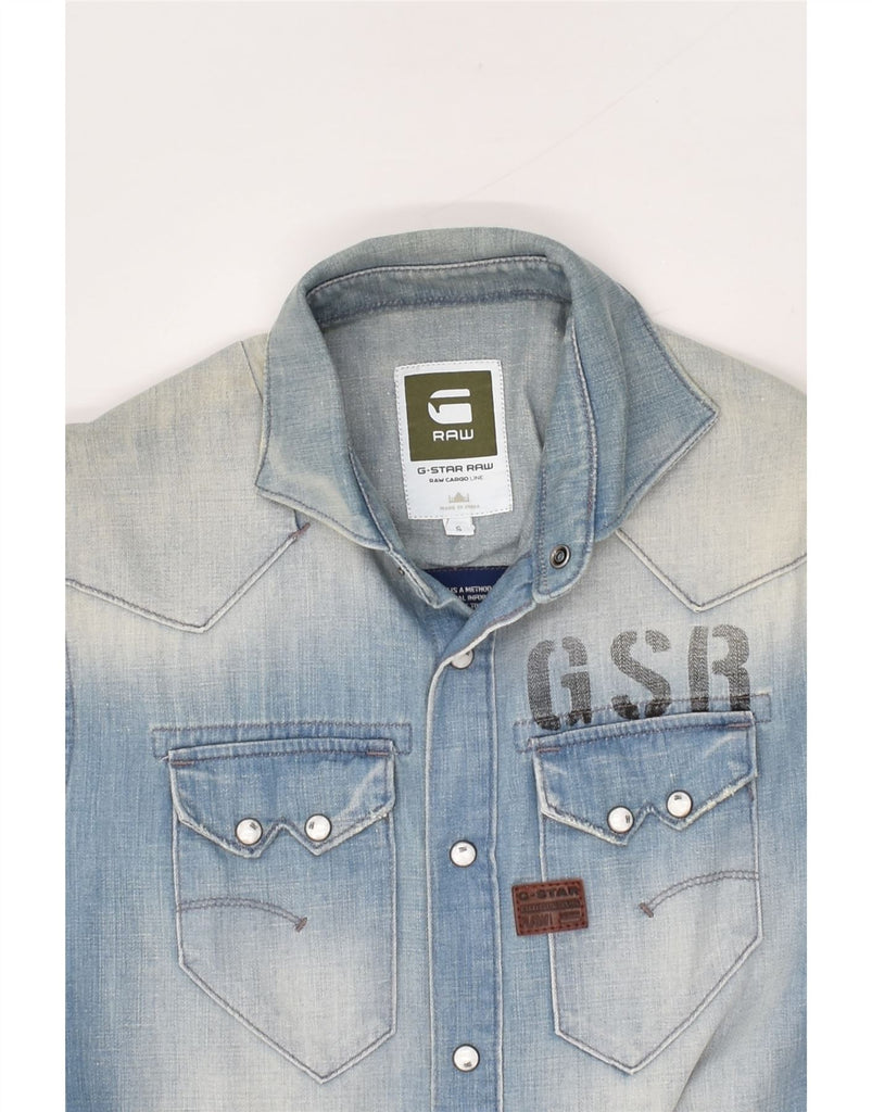 G-STAR Mens Denim Shirt Small Blue Cotton | Vintage G-Star | Thrift | Second-Hand G-Star | Used Clothing | Messina Hembry 