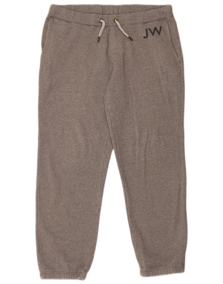 Jack Wills Mens Graphic Tracksuit Trousers Joggers Large Grey Cotton