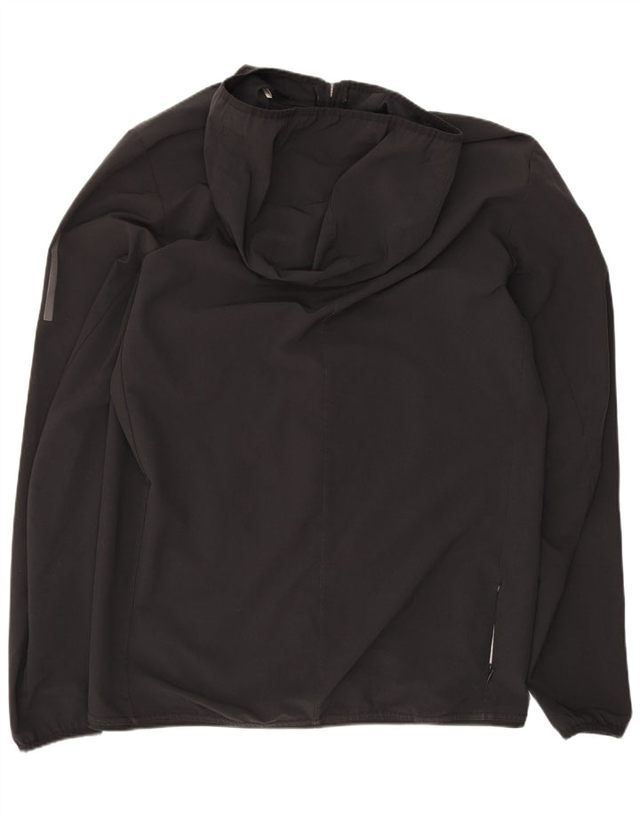 Adidas Mens Hooded Tracksuit Top Jacket Medium Black Polyester
