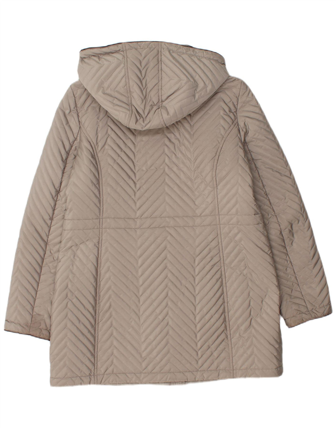Dkny Womens Quilted Overcoat UK 16 Large Grey