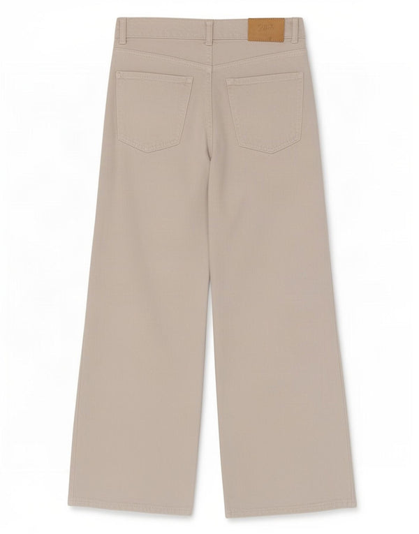 Zara Girls High Waist Wide Leg Jeans 13-14 Years W26 L25 Grey
