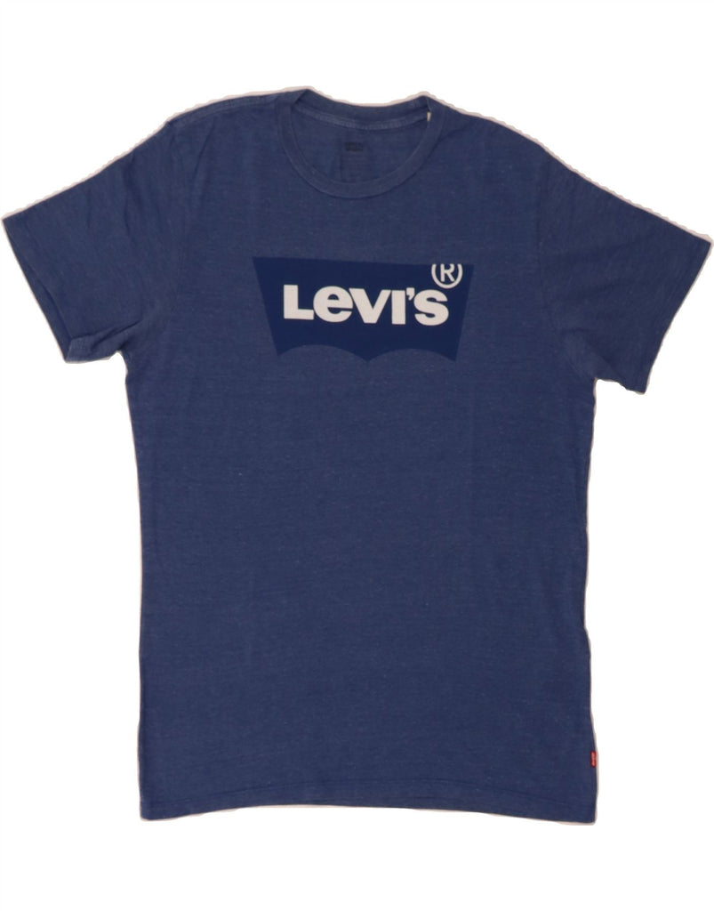 LEVI'S Mens Graphic T-Shirt Top Small Navy Blue Cotton Vintage Levi's and Second-Hand Levi's from Messina Hembry 