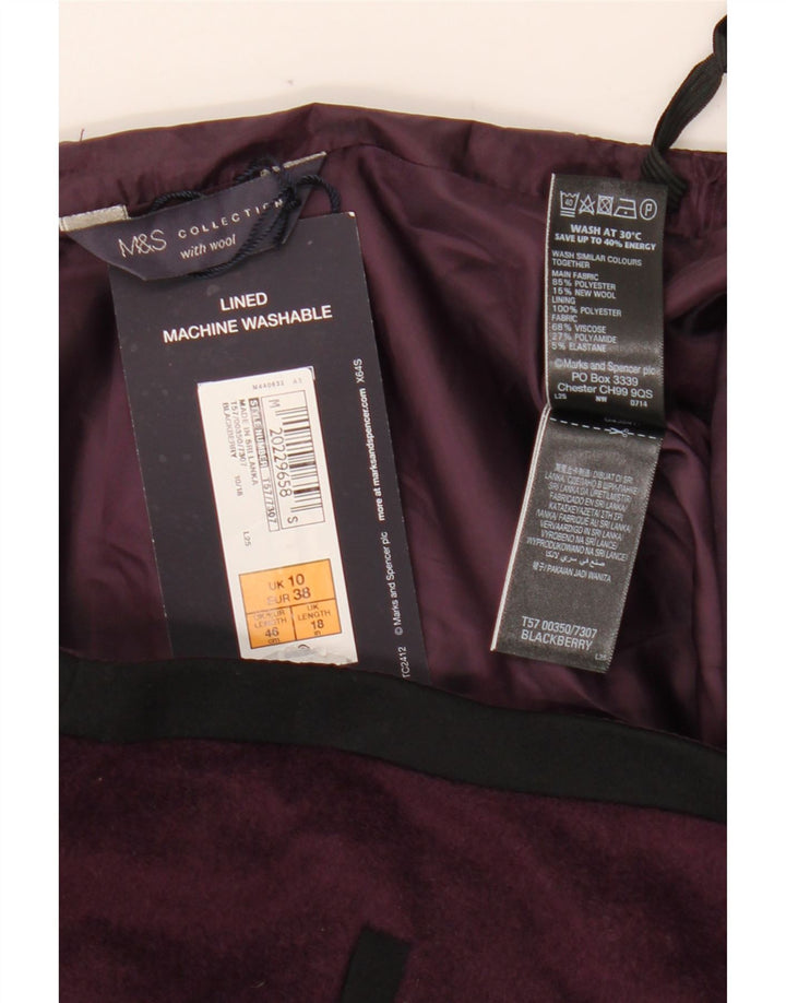 MARKS & SPENCER Womens Mini Skirt UK 10 Small W28  Purple Polyester