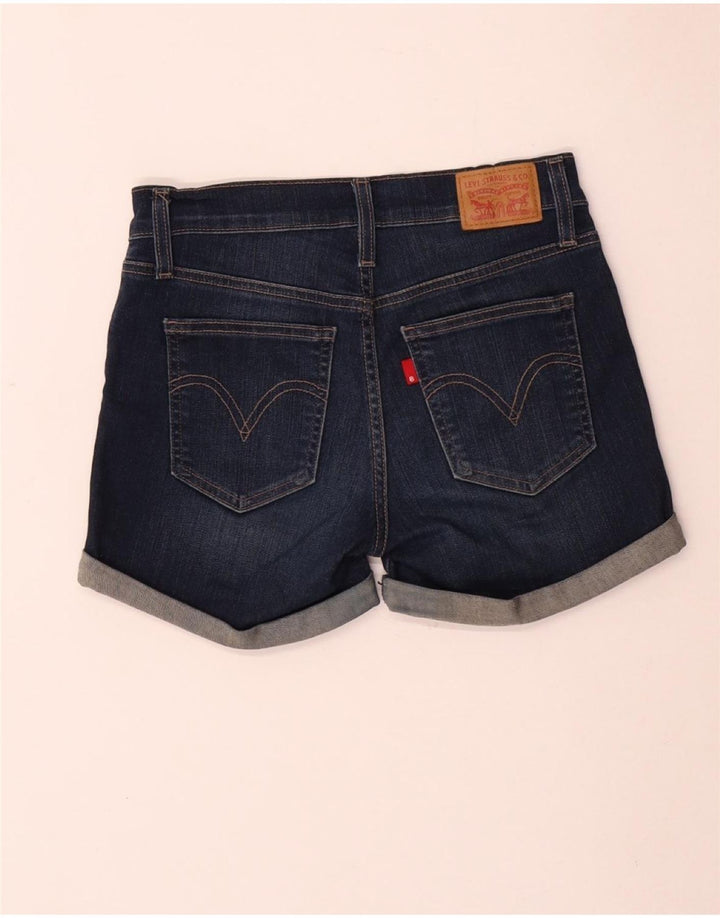 Levi's Womens Denim Shorts W25 XS Navy Blue Cotton
