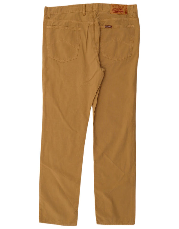 Carrera Mens 700 Straight Casual Trousers IT 54 2XL W38 L32 Beige Cotton