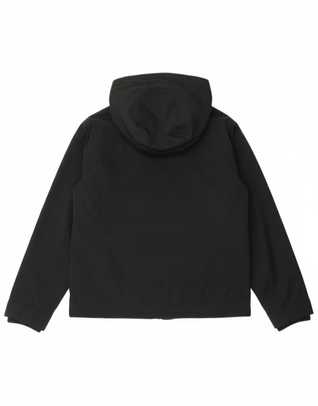 Hollister Womens Hooded Windbreaker Jacket UK 14 Medium Black Polyester