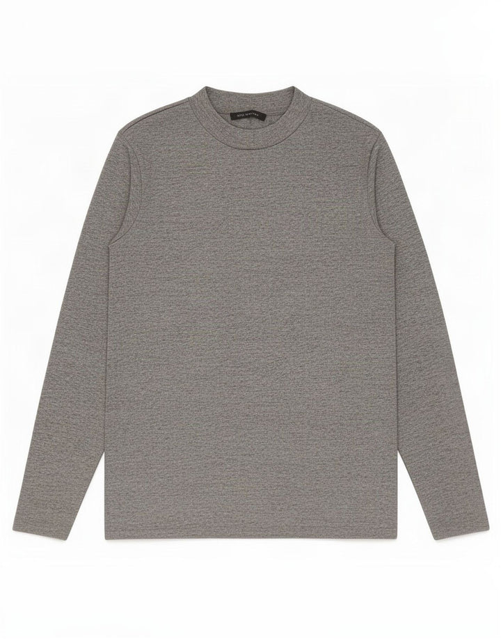 Marks & Spencer Womens Top Long Sleeve UK 14 Large Grey Flecked Polyester