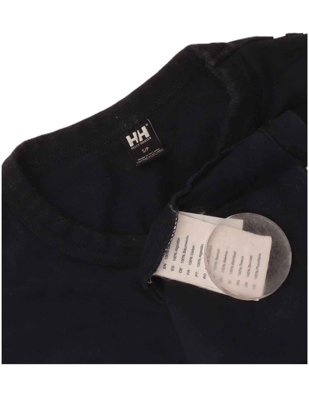 Helly Hansen Mens Graphic T-Shirt Top Small Navy Blue Colourblock Cotton