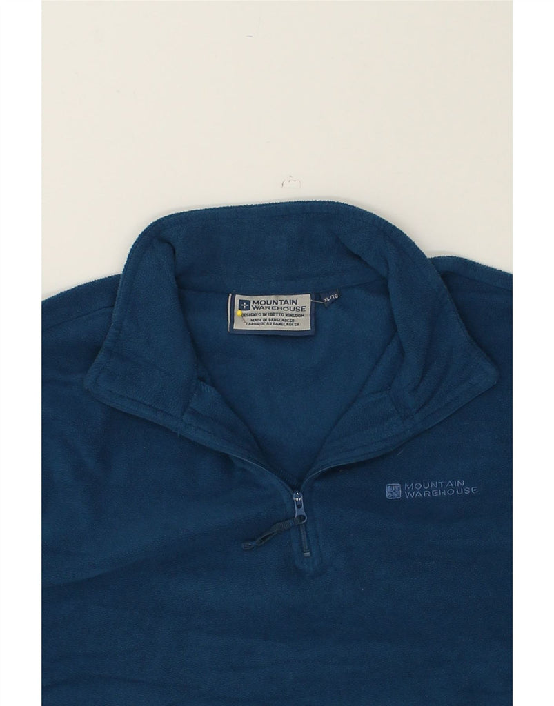 MOUNTAIN WAREHOUSE Mens Zip Neck Fleece Jumper XL Navy Blue Polyester | Vintage Mountain Warehouse | Thrift | Second-Hand Mountain Warehouse | Used Clothing | Messina Hembry 