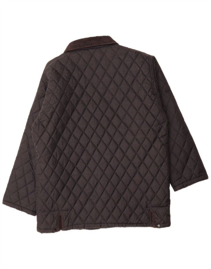 Vintage Mens Quilted Jacket UK 38 Medium Black Nylon