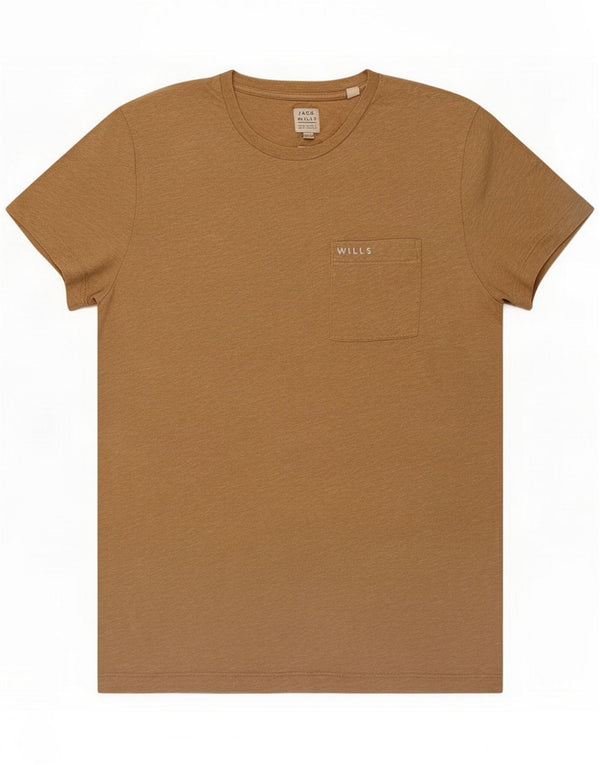 Jack Wills Mens T-Shirt Top Medium Beige Cotton