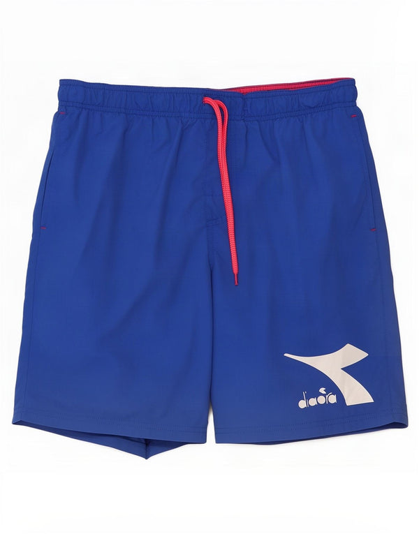Diadora Mens Graphic Swimming Shorts Medium Blue Polyester